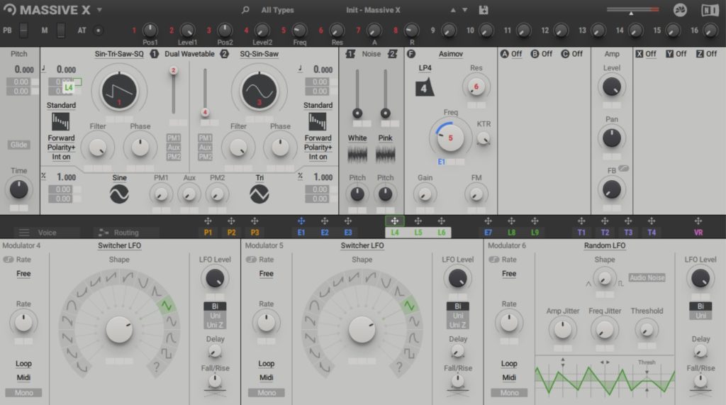 Contrôles de modulation Massive X