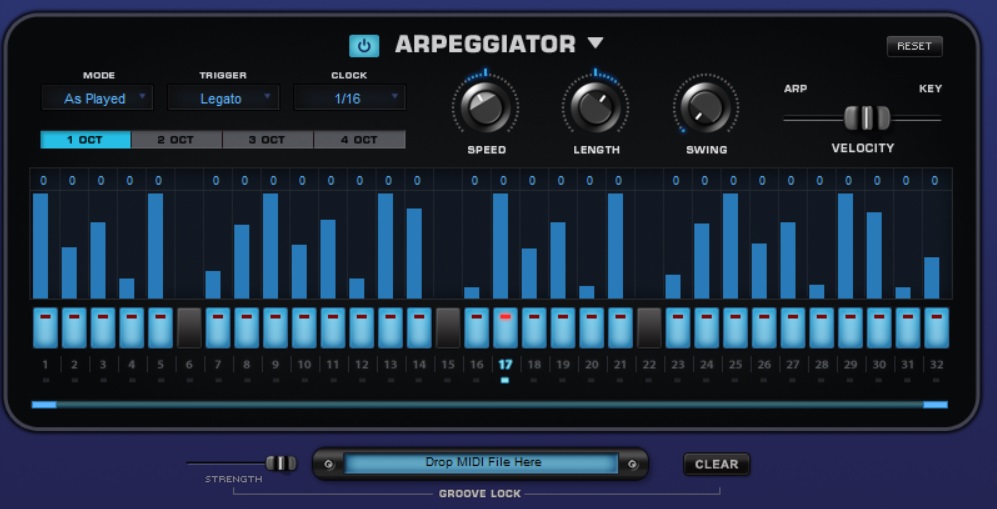 Section Arpeggiator d'Omnisphere