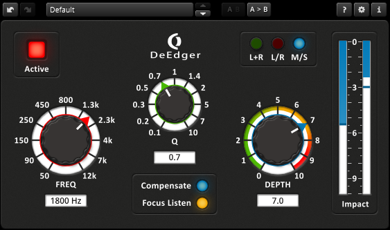 Plug-in audio OD DeEdger