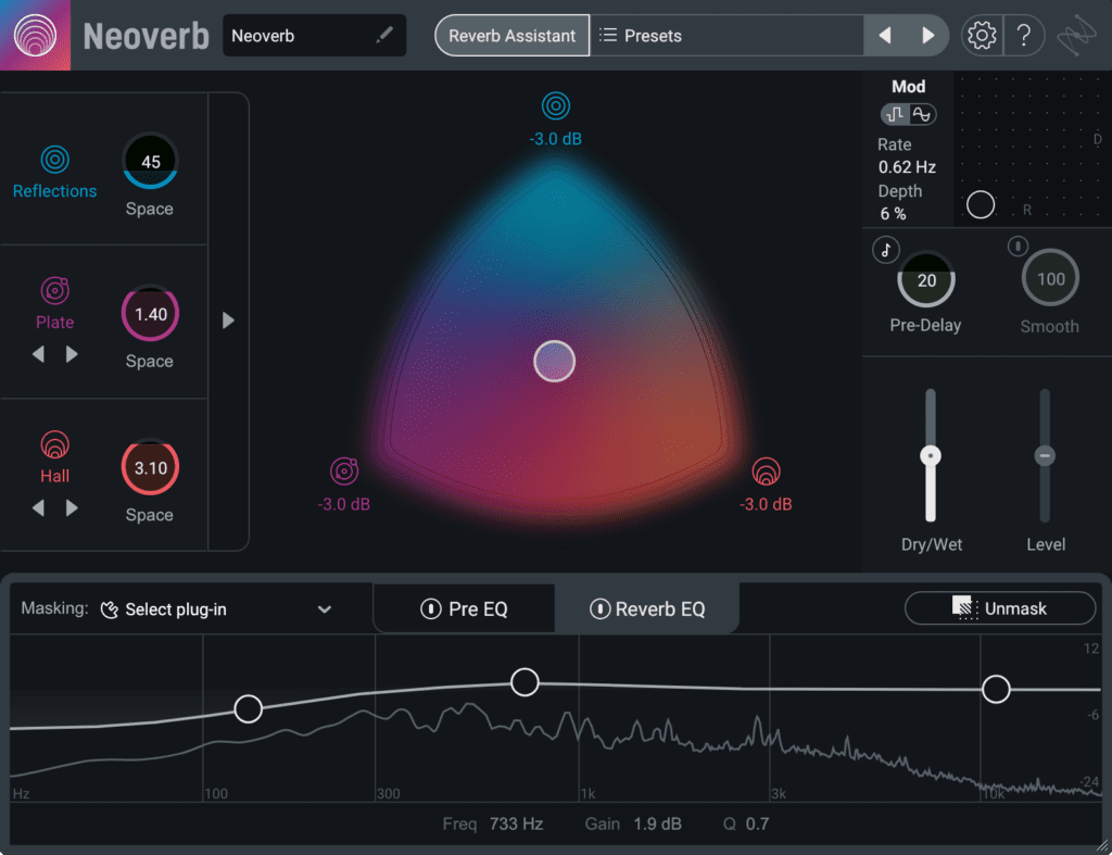 plug-in IA mixage reverb iZotope Neoverb