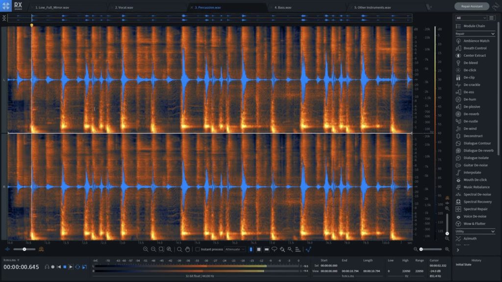 Restauration audio iZotope RX